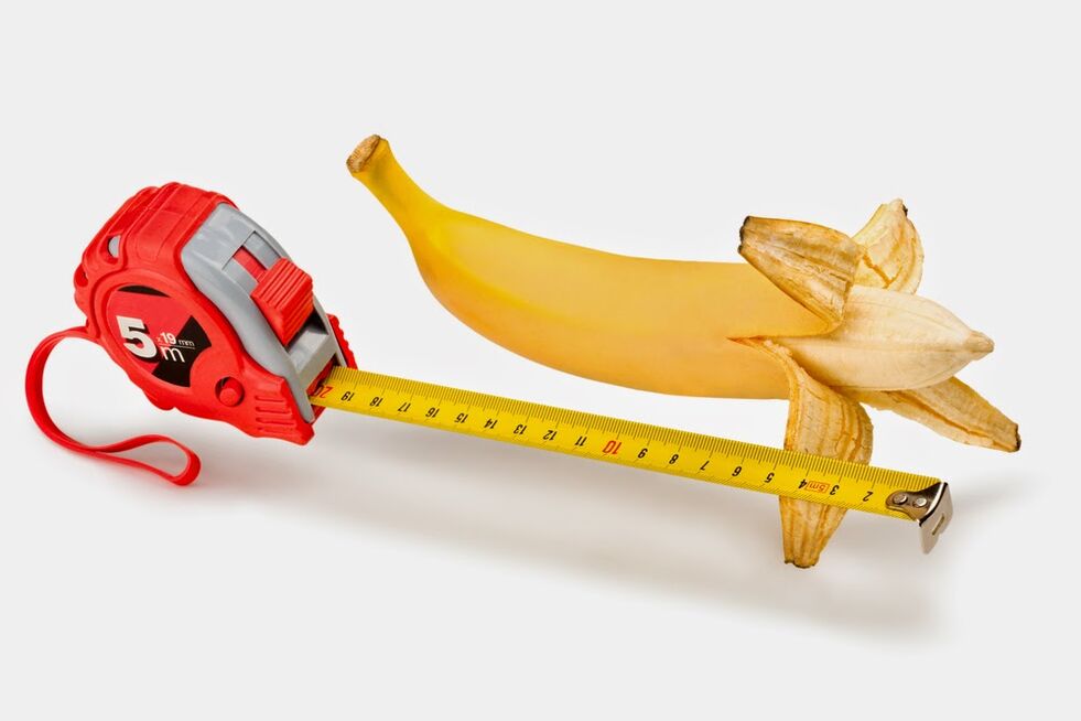 banana i centimetar simboliziraju povećanje penisa